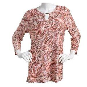 Emily Daniels Metalic Foil Bar Neck Knit Top LARGE (2001)